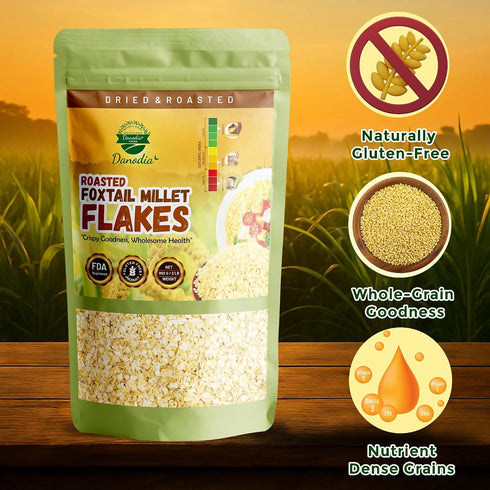 Flavour-950 Danodia Foods Natural Millet Grain Foxtail Millet Flakes | Perfect for Healthy Breakfast | Crunchy Nutty g