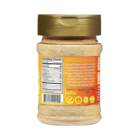 Rani Ground Amchur (Mango) Powder Spice, 3oz (85g) PET Jar, All Natural | Indian Origin | No Color | Gluten Friendly
