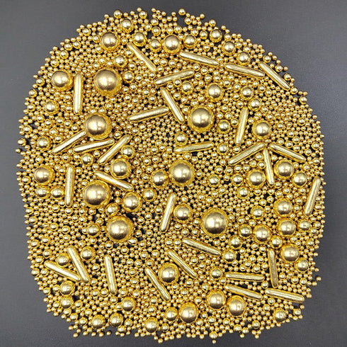 120g/4.23oz Gold Sprinkles Pearl Sugar Candy Mix Size Baking Cake Decorations Cupcake Toppers Cookie Decorating Wedding