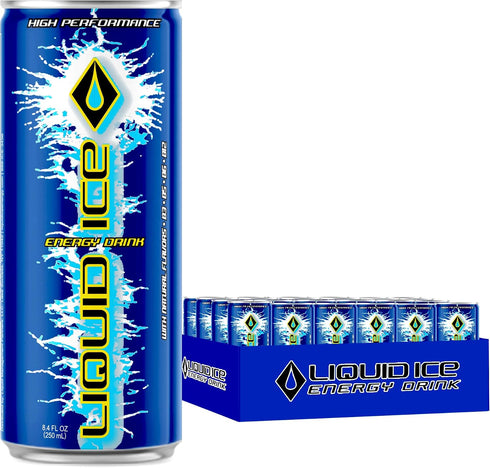 Liquid Ice Energy Drink - Arctic Berry (8.3 Fl Oz, 24 Count)