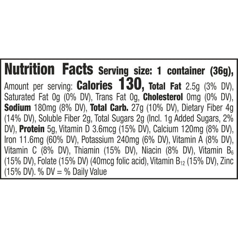 1.3 oz Cheerios Breakfast Cereal Cup, Gluten Free, Single Serve Cereal