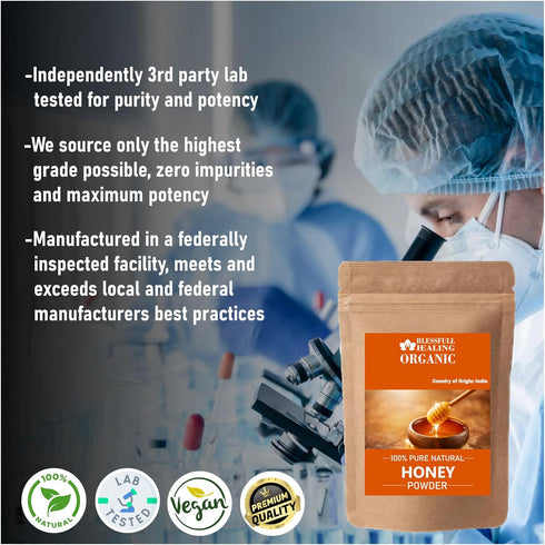 Blessfull Healing 100% 200 7.05 oz Organic Honey Powder Pure Natural Gram /