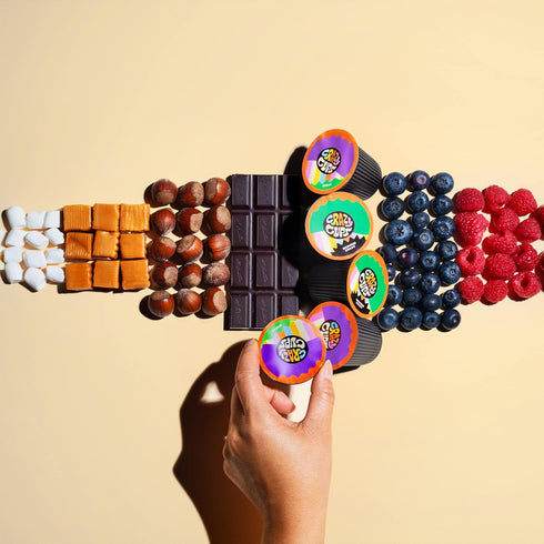 80 Count(Pack 1) Crazy Cups Decaf Flavored Coffee Pods, Decaffeinated Chocolate Raspberry Truffle Flavored Coffee