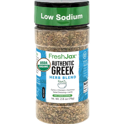FreshJax Organic Authentic Greek Seasoning 2.8oz | Mediterranean Herb Blend for Chicken,