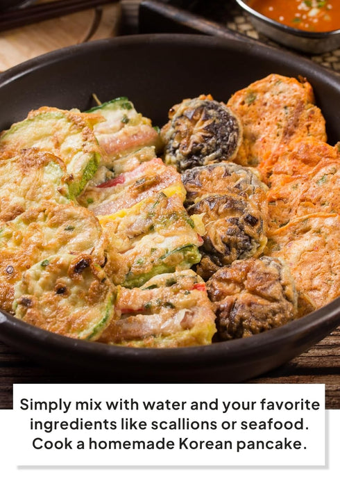 2.2lb (1kg), Korean Food Crispy Pancake Mix, Korean-Style Savory Pancake Batter, Perfect for Kimchi, Seafood & Veggie