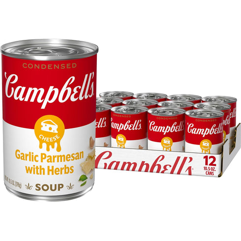 Campbell's Condensed Garlic Parmesan Cheese Soup With Herbs, 10.5 oz Can (12