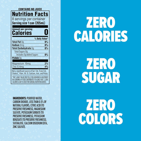 8-Pack, 12 Oz SPLASH REFRESHER Sparkling Water, Rocket Freeze - Fl Cans - Flavored Carbonated Seltzer Water
