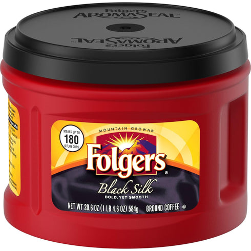 Rich Dark Roast Ground Coffee - Folgers Black Silk