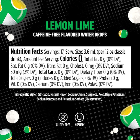 17, 12oz 3 Pack, Ninja Thirsti Flavored Water Drops, ZERO SODA Lemon Lime, Classic Soda Flavors, Sparkling or Still