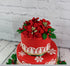 Poinsettia 3 set Global Sugar Art Small Christmas Kit Sugar Cake Flowers & Holly Leaf Sprays, Piece by Chef Alan
