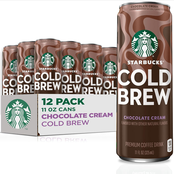 Starbucks Cold Brew Coffee, Chocolate Cream, 11 fl oz Cans (12 Pack),