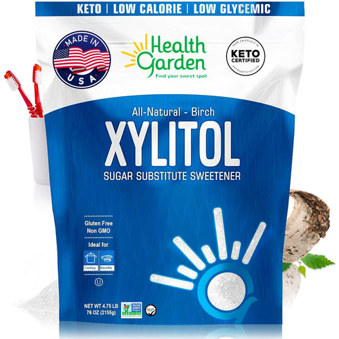 Health Garden Birch Xylitol Sweetener, 76 oz Bag 100% Birch-Derived Xylitol Sugar