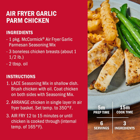 by McCormick 1.25 oz McCormick Air Fryer Garlic Parmesan Seasoning Mix