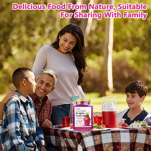 QZLGD 19.40Z/550g, Freeze-Dried Dragon Fruit, Freeze-Dried Fruit, Dragon Frui-t Snacks, No Sugar Added, for Drink