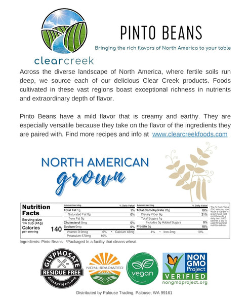 4 lbs Palouse Brand Certified Glyphosate Residue Free Pinto Beans | | Non-GMO | Kosher