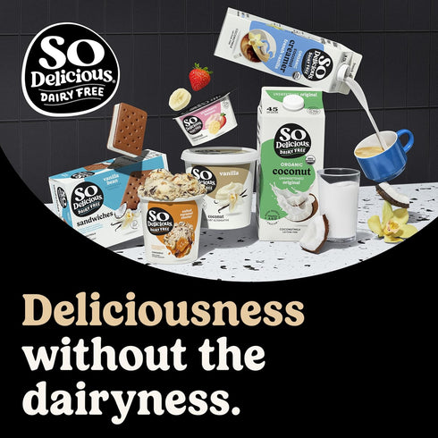 SO DELICIOUS Frozen 1 Dairy Free Cashew Milk Dessert, Salted Caramel Cluster, Vegan, Non-GMO Project Verified, Pint