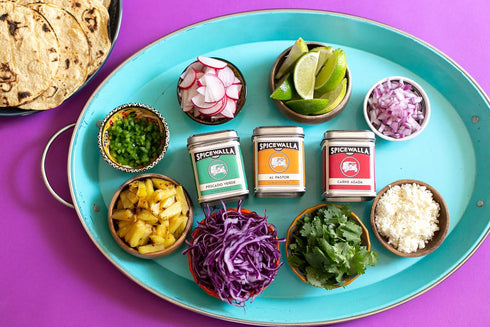 Spicewalla Taco Seasoning 3 Pack, Carne Asada, Al Pastor, Pescado Verde, Gluten Free, Non-GMO, Gift Set