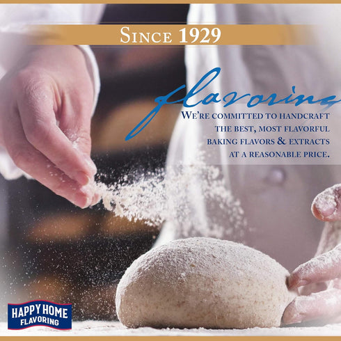 4 oz. Happy Home Flavoring Imitation Butter & Nut Baking Flavor Emulsion - Certified Kosher