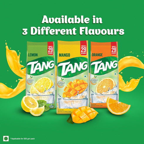 500 (17.6 oz) Tang Mango Instant Drink Mix, grams pouch - India