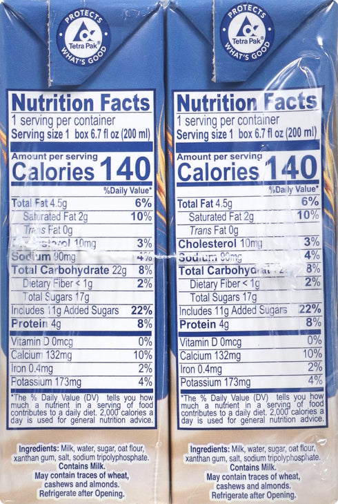 6.7 (Pack 6) Avena Alpina Plain Oat Dairy Drink, Ounce