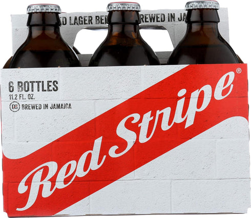 elporto surf shop Red Stripe Amber Lager, 6 Pk, 11.2 Fl Oz Glass, 4.7% Abv