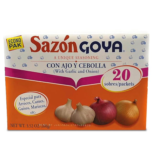 Sazn with Garlic and Onion by Goya, Latin Spice Blend for Poultry,