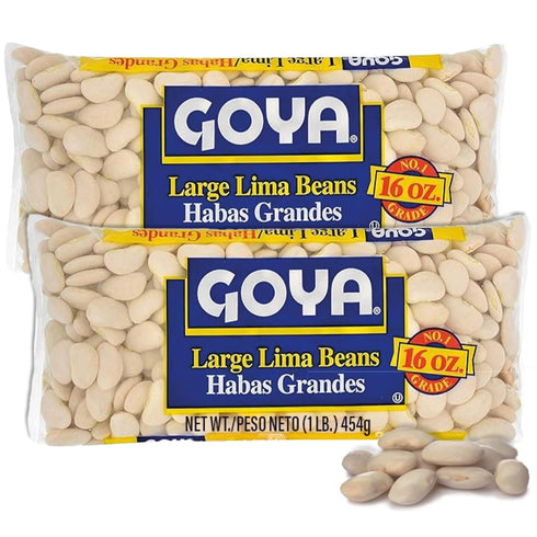 Large Lima Beans by Goya, Butter Beans, Whole Dried Beans, Gigante Beans,