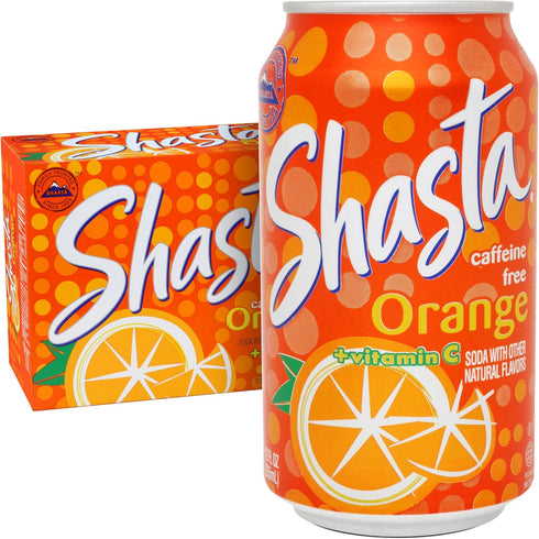 Shasta Orange | 12-Pack of 12oz Cans | Tangy & Sweet Orange