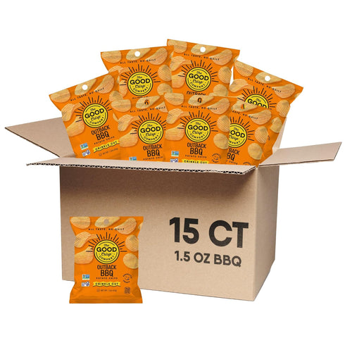 The Good Crisp Company Outback BBQ Crinkle Cut Potato Chips, 1.5 Oz