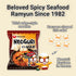 4.83 oz (Pack 4) Nongshim Neoguri Spicy Seafood Stir Fry Ramyun Noodles, Seafood Flavored Korean Instant Noodles, Thick