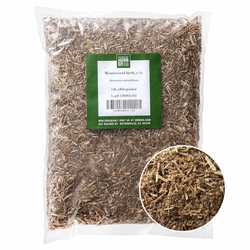 Organic Wormwood Herb Cut & Sifted, by Herb Co, Used for flavoring