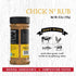 Rufus Teague - Chick N' Rub - Premium BBQ Rub - 6.2oz Bottle