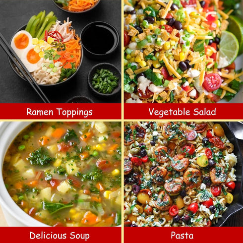 9 12.35oz Dried Ramen Toppings Dehydrated Vegetables Mixed Vegetable Green & Red Bell Peppers, Natural Dried Veggie