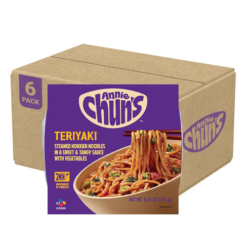 Annie Chun's Teriyaki Noodle Bowl, 8.16 oz (Pack of 6)