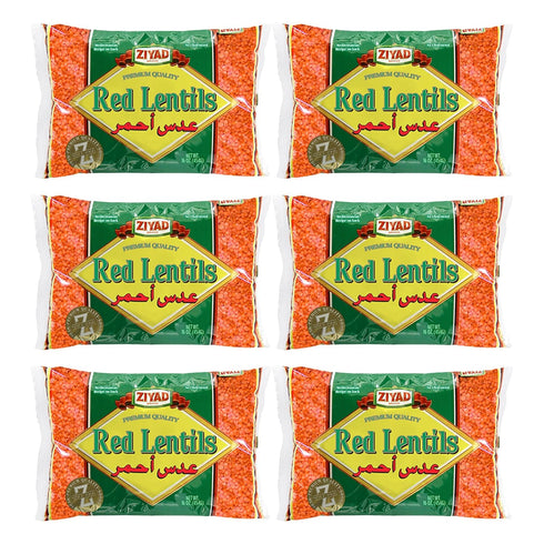 Ziyad Red Lentils Pack size here (Pack of 6) 16 oz -