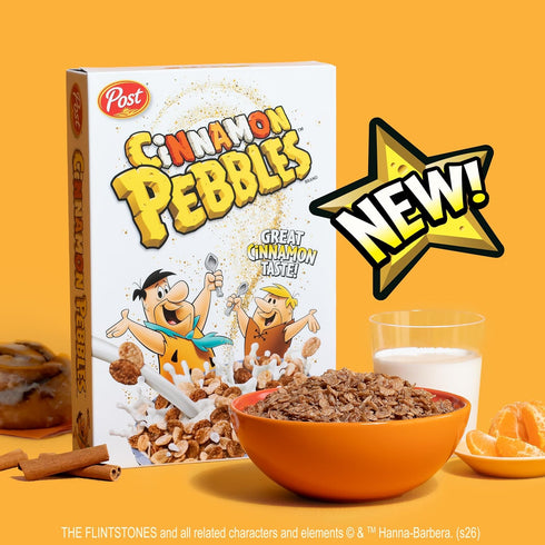 11 oz Post Cinnamon PEBBLES Breakfast Cereal for Kids, Gluten Free, Made with Sweetened Puffed Rice