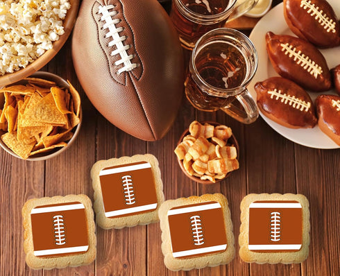 24 Pack Football Super Bowl Cookies Individually Wrapped Decorated Sugar Cookie Party Favors Bulk Sports for Kids Game