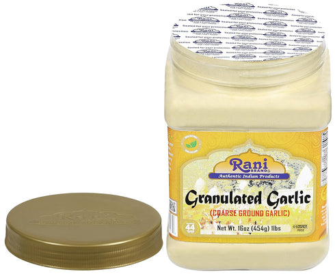 Rani Granulated Garlic, Coarse Ground Garlic, 16oz (1lb) PET Jar, All Natural, Gluten Friendly, Vegan