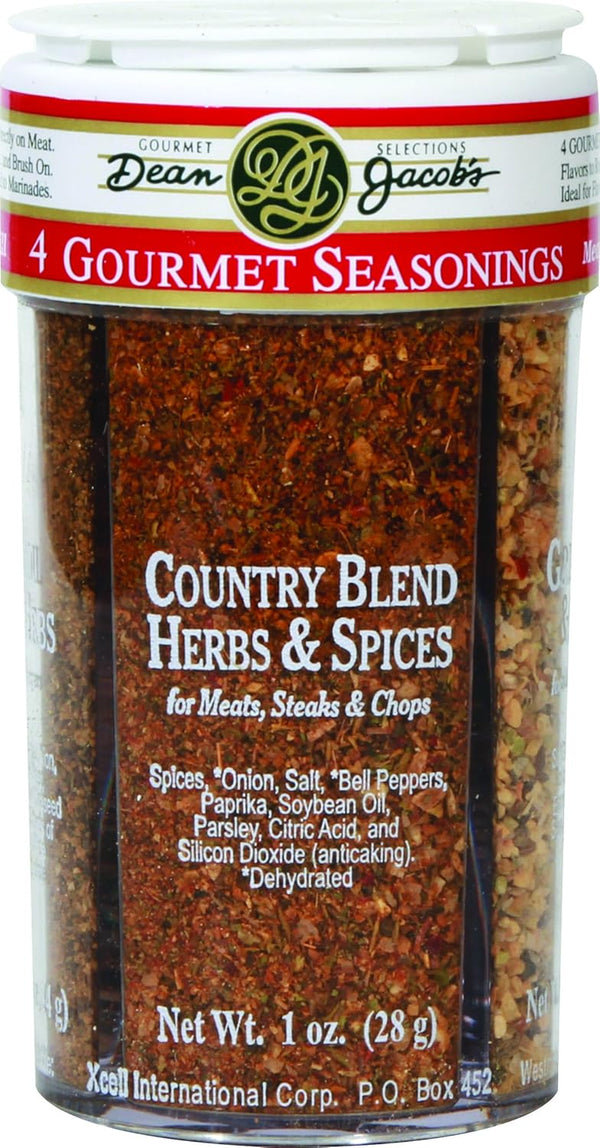 Dean Jacob's 4 Gourmet Seasonings, 4-in-1 Jar
