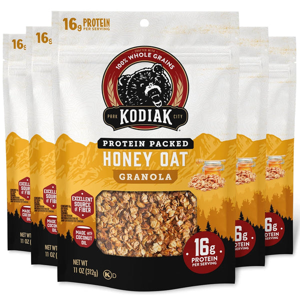 Kodiak Cakes Granola, Honey Oat, High Protein, 100% Whole Grains (Pack of