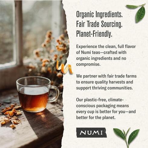54 Numi Organic Aged Earl Grey Tea | Black Tea Bags | Assam Black Tea with Real Bergamot | Caffeinated