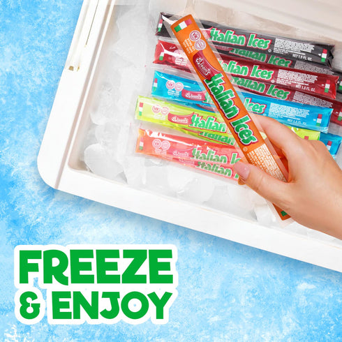36 Count 1.5oz, Italian Ice Freeze Pops, Freeze Pops Bulk Each is Great Dye Free Popsicles for Sharing, Snacking