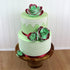 3 Count Global Sugar Art Succulent Taurus Sugar Cake Flowers Assortment with Wire, by Chef Alan Tetreault