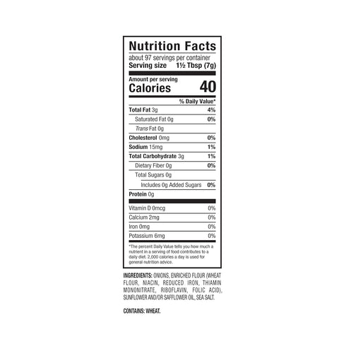 24 Fresh Gourmet Crispy Onions | Ounce | Low Carb | Crunchy Snack and Salad Topper