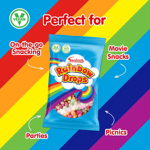 Swizzels 24 Large Bags Rainbow Drops Box