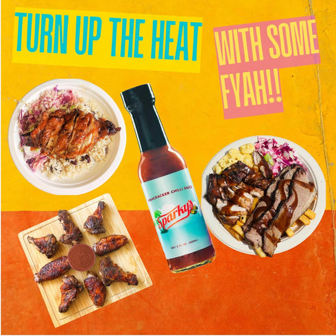SPARKY'S SAUCES & MARINADES (5 OZ, 148ML) Habanero Hot Sauce for Spice Addicts with Sweet Jerk Caribbean Spices - Made