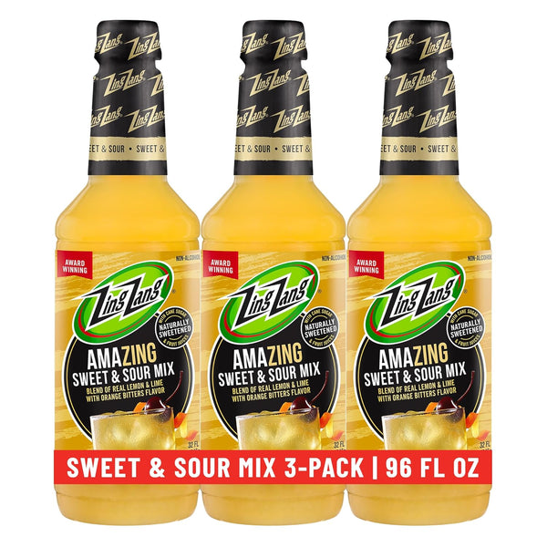 Zing Zang Sweet & Sour Mix, Non-Alcoholic Cocktail Mixer, 32 Fl Oz