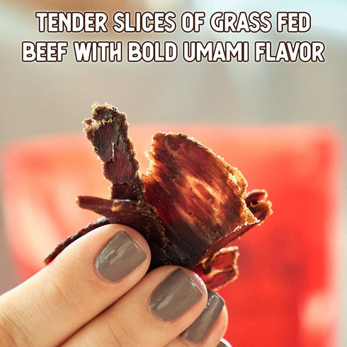 Ayoba Spicy Grass Fed Beef Biltong Slices (2 Ounce, Pack of 3) - Keto Friendly Air-Dried Beef Paleo Snacks
