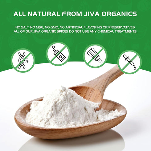 5 Jiva Organics Organic Arrowroot Flour (Powder) Pound Bag - Raw, Non-GMO, Gluten Free