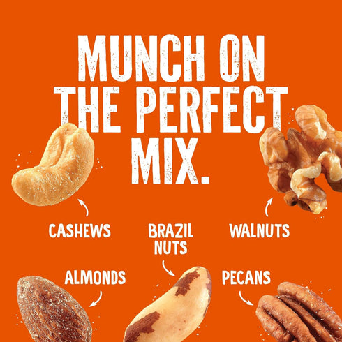 (1-Pack) 36oz Emerald Salted Deluxe Mixed Nuts | Resealable Bulk Bag | Features Cashews, Almonds, Walnuts, Brazil Nuts